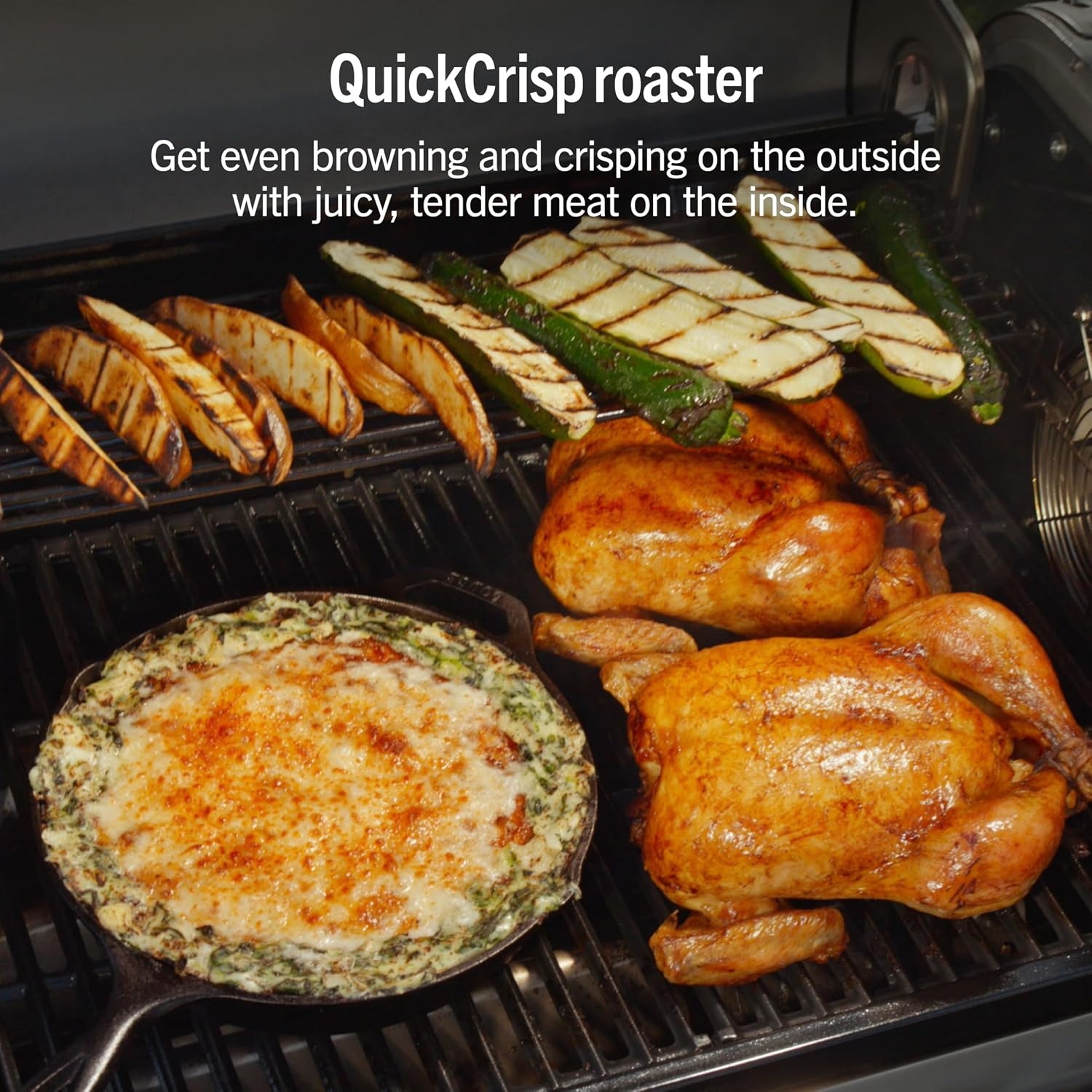 image:imageNinja FlexFlame Grill amp Smoker Electric amp Propane 5in1 SteelPG301 Ninja FlexFlame is a 5in1 grill smoker amp griddle with precise 200600F control fitting 3 chickens or 4 rib racksBlackGold