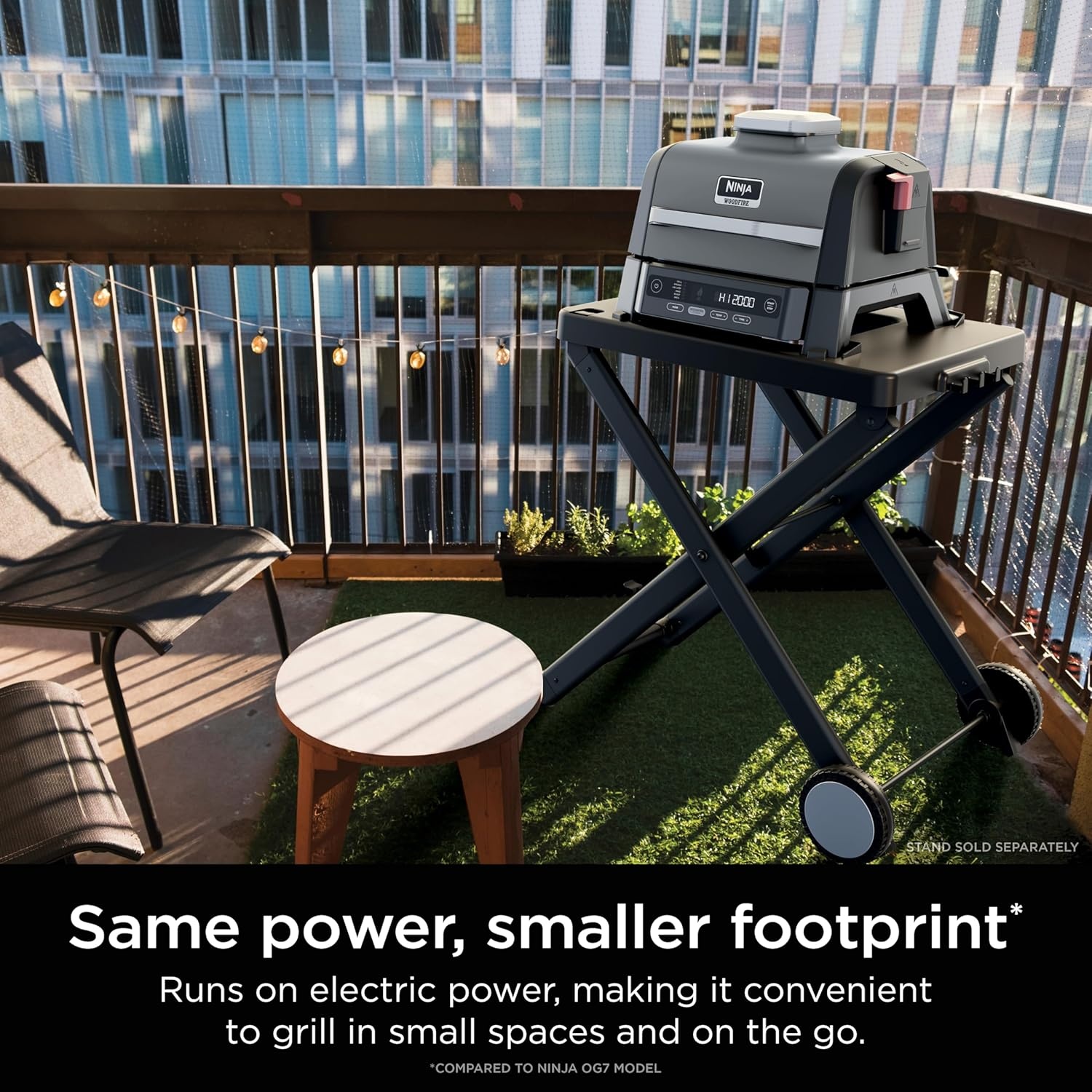 image:imageNinja Woodfire Outdoor Grill amp Smoker 6in1 Air Fry Bake Broil OG321 Ninja Woodfire 6in1 Grill amp Smoker uses wood pellets amp electric power to grill steaks smoke brisket or air fry wings6in1 Grill Smoker