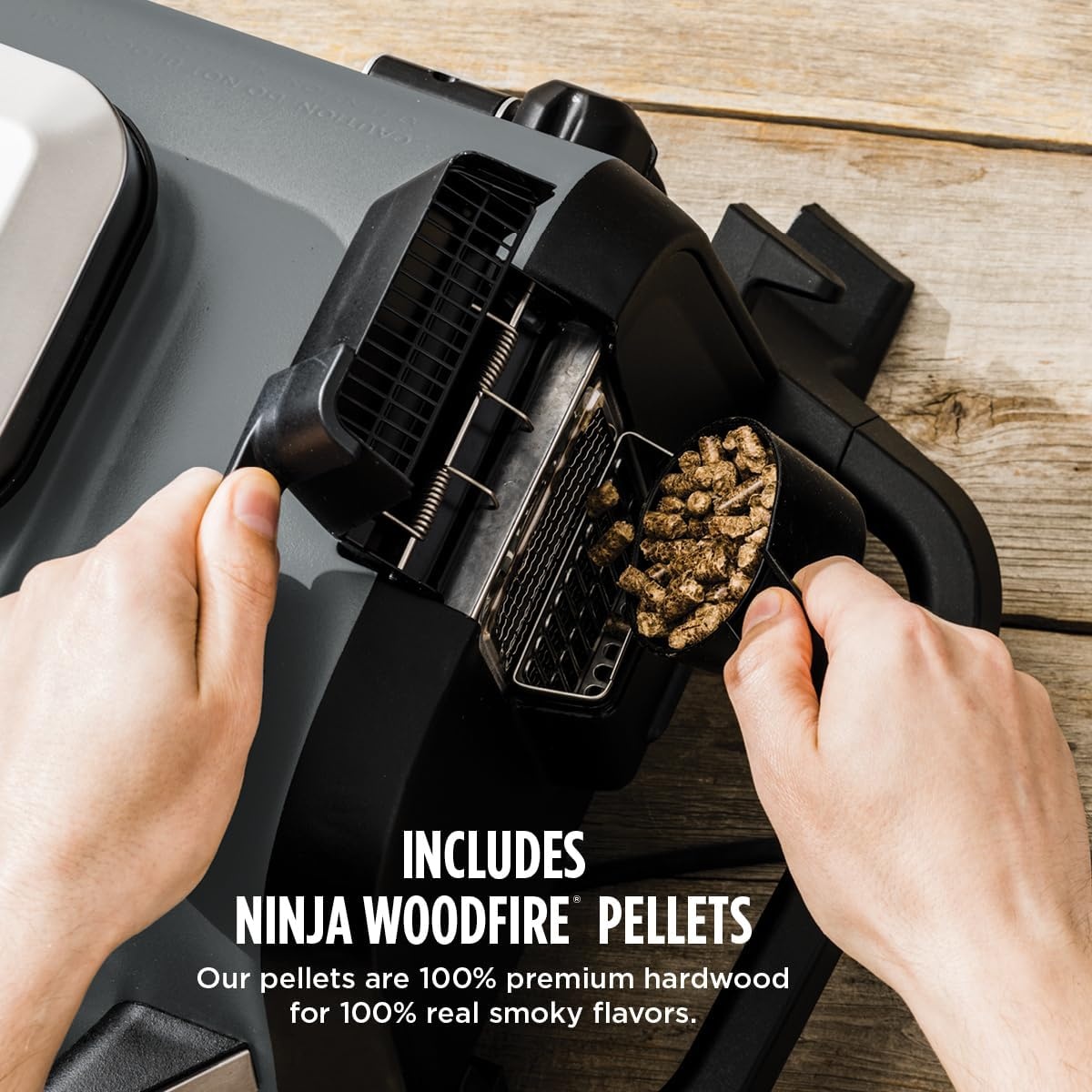 image:imageNinja Woodfire Pro Outdoor Grill with Builtin Thermometer OG751 Ninja Woodfire Pro Grill uses wood pellets amp electric power with a builtin thermometer for perfect noguesswork cooking7in1 GrillThermometer