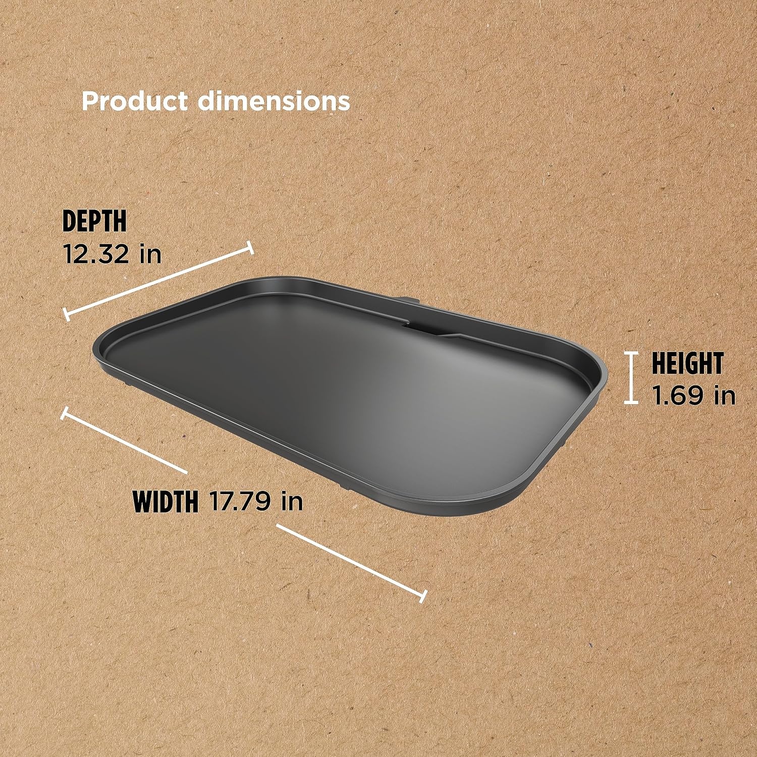 image:imageNinja XL Woodfire Grill amp Griddle Plate for OG800OG900 Ceramic Black Ninja Woodfire XL Grill amp Griddle Plate grills and griddles at once offering a spacious ceramic surface to serve a crowdGriddle Plate