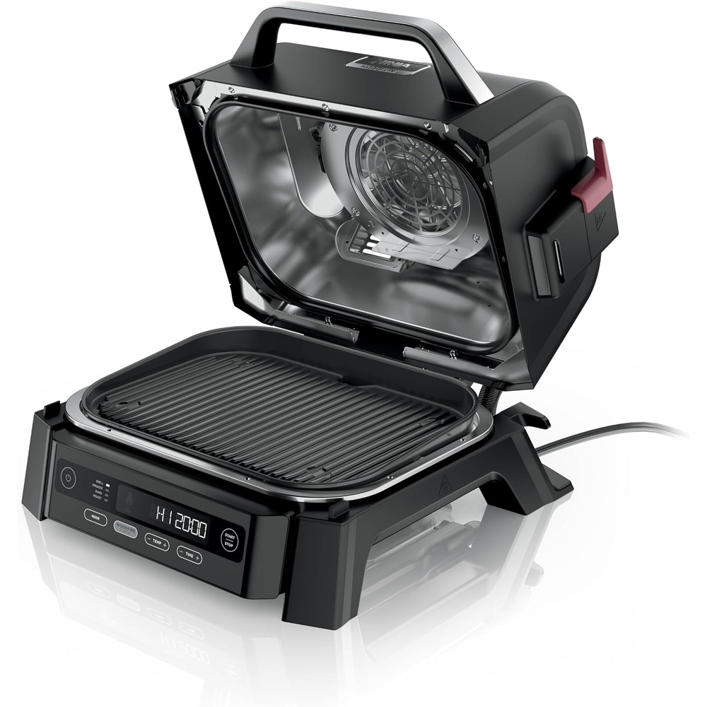 image:imageNinja Woodfire Outdoor Grill amp Smoker 6in1 Air Fry Bake Broil OG321 Ninja Woodfire 6in1 Grill amp Smoker uses wood pellets amp electric power to grill steaks smoke brisket or air fry wings4in1 Grill Smoker