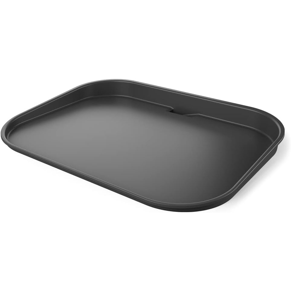 image:imageNinja XSKGRDPLT Woodfire Outdoor Flat Top Griddle Plate Compatible with Ninja Woodfire Grills OG700 series Ceramic Coating Insert BlackGrey Ninja Woodfire Griddle Plate clicks into your grill for even edgetoedge searing and easyclean nonstick cooking146 x 11 x 22