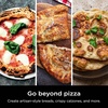 Ninja FlexFlame 16’’ Artisan Pizza Stone, Cordierite, 5-Minute Pizzas, 600F | Ninja FlexFlame 16″ Pizza Stone makes 5-minute pizzas, calzones & artisan breads at up to 600°F(Pizza Stone)
