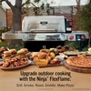 Ninja FlexFlame Grill & Smoker, Electric & Propane, 5-in-1, Steel,PG301 | Ninja FlexFlame is a 5-in-1 grill, smoker & griddle with precise 200-600°F control, fitting 3 chickens or 4 rib racks(Stainless Steel)