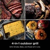 Ninja Woodfire Outdoor Grill & Smoker, 6-in-1, Air Fry, Bake, Broil, OG321 | Ninja Woodfire 6-in-1 Grill & Smoker uses wood pellets & electric power to grill steaks, smoke brisket, or air fry wings(4-in-1 Grill + Smoker)