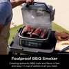 Ninja Woodfire Outdoor Grill & Smoker, 6-in-1, Air Fry, Bake, Broil, OG321 | Ninja Woodfire 6-in-1 Grill & Smoker uses wood pellets & electric power to grill steaks, smoke brisket, or air fry wings(6-in-1 Grill + Smoker)