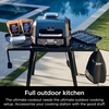 Ninja Woodfire XL Grill Cover for OG800/OG900, UV/Water Resistant, Black | Ninja Woodfire XL Grill Cover Pro is water & UV resistant, with a snug, adjustable fit for OG800 & OG900 series grills(Grill Smoker Cover)