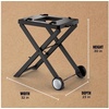Ninja XSKSTAND Woodfire Collapsible Outdoor Grill Stand, Compatible with Ninja Woodfire Grills (OG700 Series), Foldable, Side Utensil Holder, Weather-Resistant, Black | Ninja Woodfire Grill Stand collapses for storage, locks in securely, rolls on wheels, with 3 utensil hooks(Works with OG700 series)