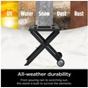 Ninja XSKSTAND Woodfire Collapsible Outdoor Grill Stand, Compatible with Ninja Woodfire Grills (OG700 Series), Foldable, Side Utensil Holder, Weather-Resistant, Black | Ninja Woodfire Grill Stand collapses for storage, locks in securely, rolls on wheels, with 3 utensil hooks(Works with OG700 series)