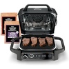 Ninja Woodfire™ Pro Outdoor Grill with Built-in Thermometer, OG751 | Ninja Woodfire Pro Grill uses wood pellets & electric power, with a built-in thermometer for perfect, no-guesswork cooking(7-in-1 Grill)