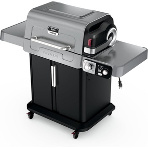 Ninja FlexFlame Grill & Smoker, Electric & Propane, 5-in-1, Steel,PG301 | Ninja FlexFlame is a 5-in-1 grill, smoker & griddle with precise 200-600°F control, fitting 3 chickens or 4 rib racks(Stainless Steel)