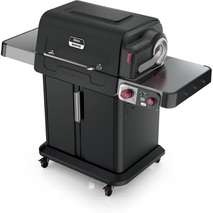 Ninja FlexFlame Grill & Smoker, Electric & Propane, 5-in-1, Steel,PG301 | Ninja FlexFlame is a 5-in-1 grill, smoker & griddle with precise 200-600°F control, fitting 3 chickens or 4 rib racks(Black)