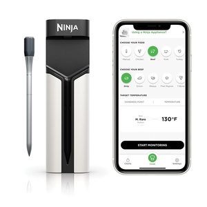 Ninja ProChef Wireless Thermometer WP100ME | Ninja ProChef Wireless Thermometer withstands 700°F and pairs with the ProConnect App for guided, no-guesswork cooking