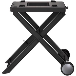 Ninja XSKSTAND Woodfire Collapsible Outdoor Grill Stand, Compatible with Ninja Woodfire Grills (OG700 Series), Foldable, Side Utensil Holder, Weather-Resistant, Black | Ninja Woodfire Grill Stand collapses for storage, locks in securely, rolls on wheels, with 3 utensil hooks(Works with OG700 series)