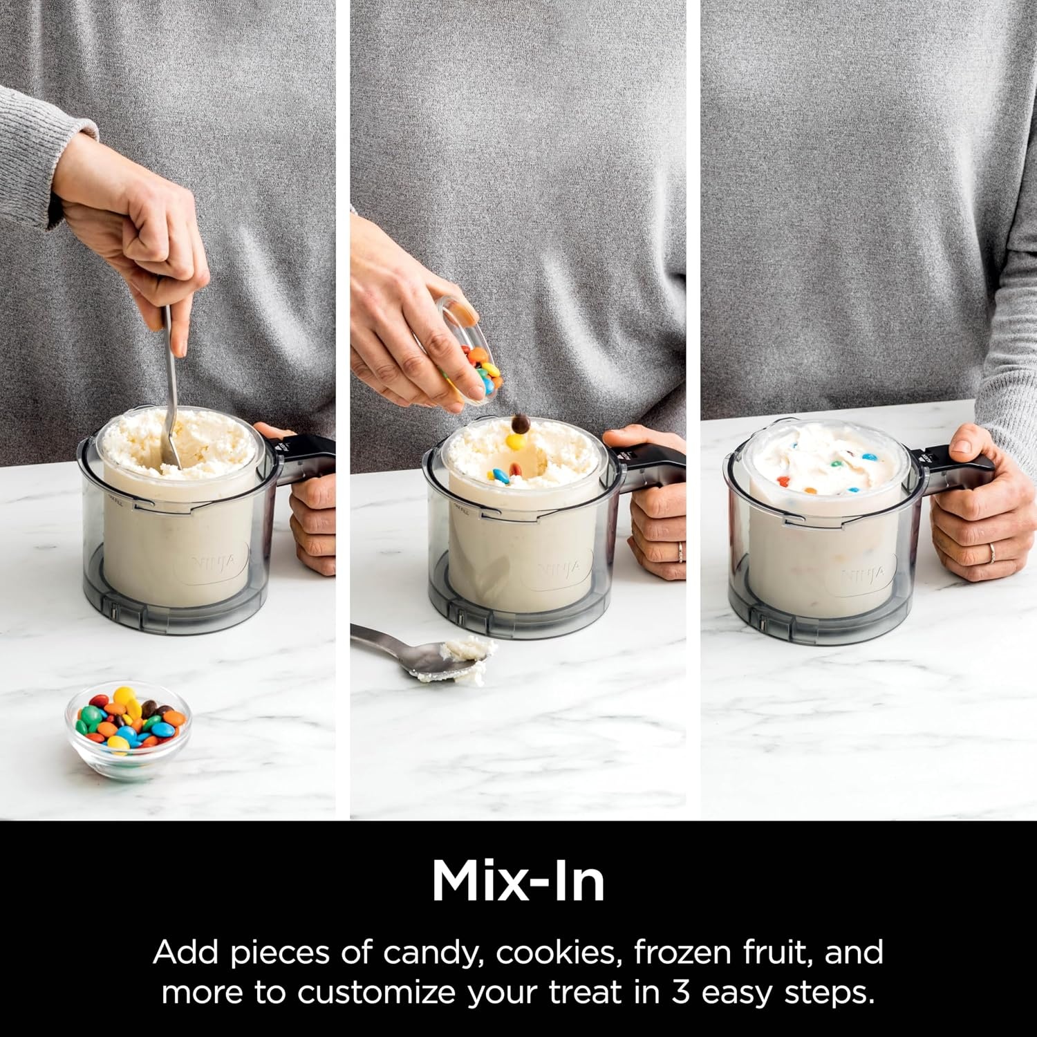image:imageNinja CREAMi Deluxe Ice Cream amp Frozen Treat Maker Includes 4 FamilySized 24 oz Tubs for Ice Cream Sorbet Milkshakes Frozen Yogurt amp More 11in1 XL Capacity SilverCREAMi Deluxe 4 24oz Pints