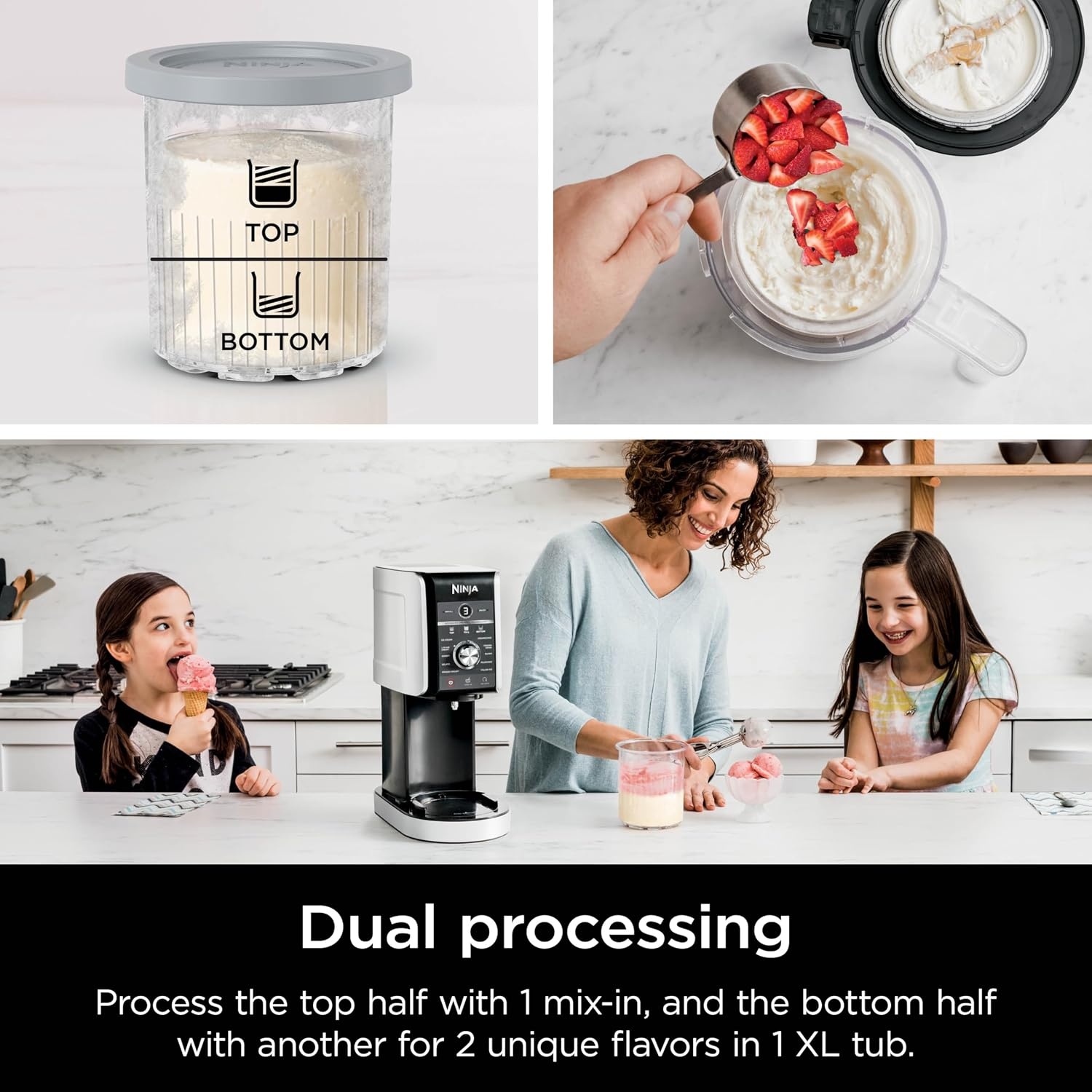 image:imageNinja CREAMi Deluxe Ice Cream amp Frozen Treat Maker Includes 4 FamilySized 24 oz Tubs for Ice Cream Sorbet Milkshakes Frozen Yogurt amp More 11in1 XL Capacity SilverCREAMi Deluxe 4 24oz Pints