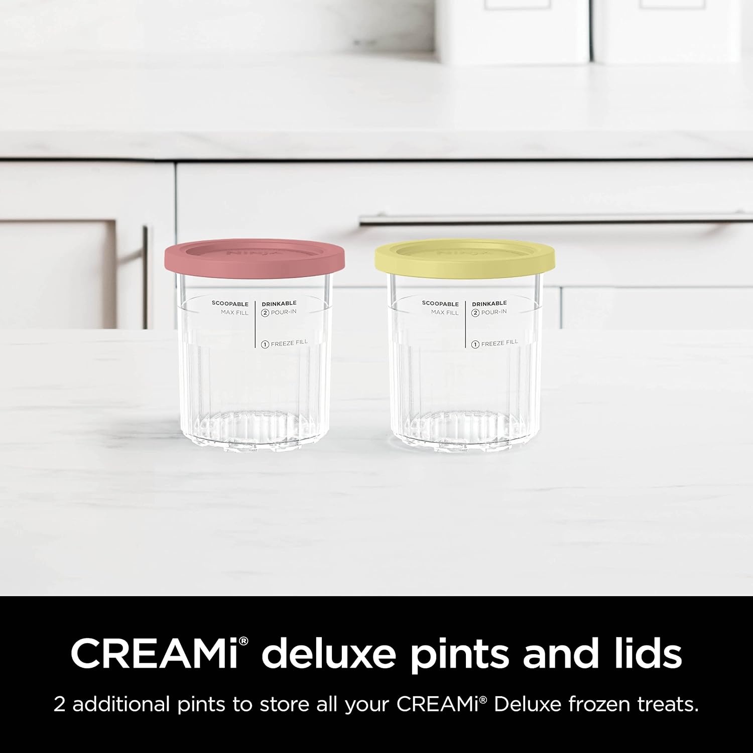 image:imageNinja CREAMi XL Deluxe 11in1 Ice Cream amp Frozen Treat Maker NC501 Ninja CREAMi XL Deluxe turns almost anything into ice cream sorbet amp gelato with 24 oz XL Tubs for the whole familyCREAMi Deluxe NC5NC6 2 pack