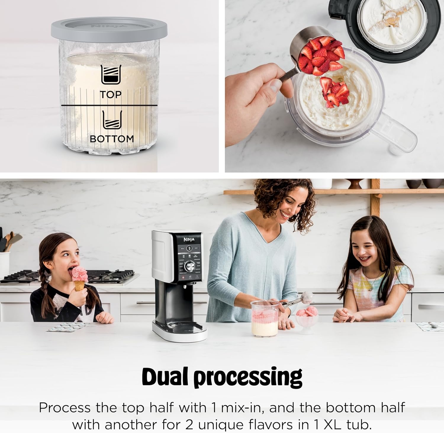 image:imageNinja CREAMi XL Deluxe 11in1 Ice Cream amp Frozen Treat Maker NC501 Ninja CREAMi XL Deluxe turns almost anything into ice cream sorbet amp gelato with 24 oz XL Tubs for the whole familyCREAMi Deluxe 11in1 w 2 Pints Silver