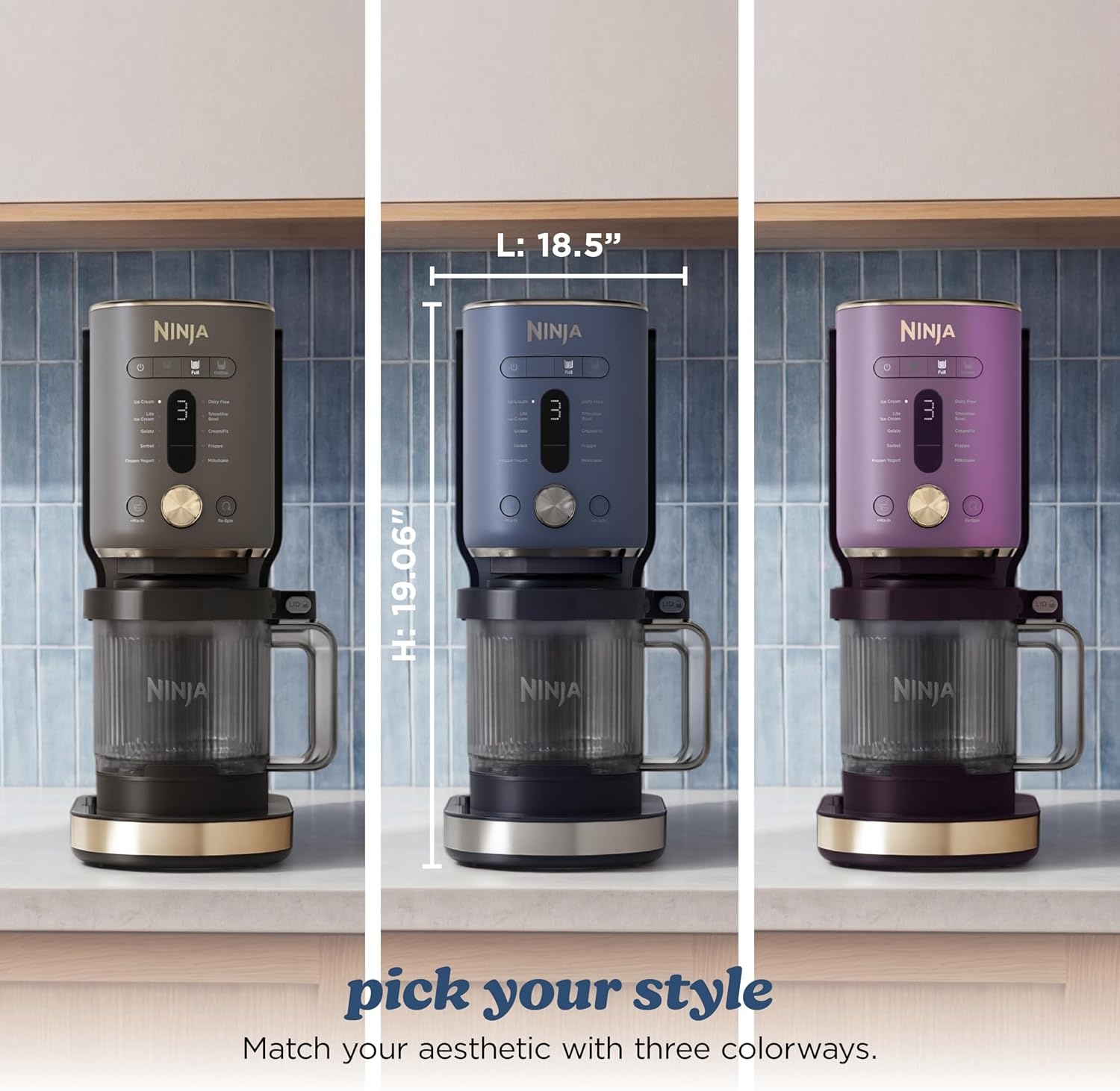 image:imageNinja CREAMi XL Deluxe 11in1 Ice Cream amp Frozen Treat Maker NC501 Ninja CREAMi XL Deluxe turns almost anything into ice cream sorbet amp gelato with 24 oz XL Tubs for the whole familyCREAMi XL 11in1 Ice Cream Maker Navy