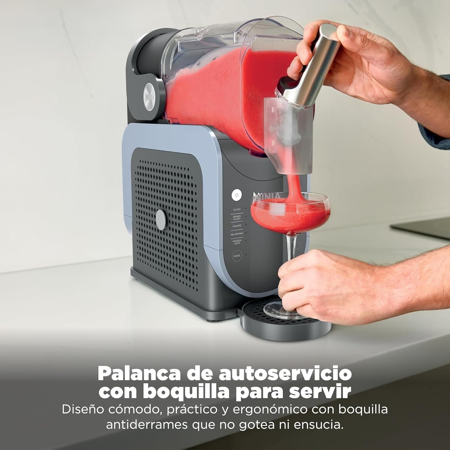 image:imageNinja SLUSHi FS301LAA Frozen Beverage and Granite Maker with RapidChill Technology 26 L 88 oz 5 Automatic Programs Ideal for Daisies Strikes and More Premium Design Black FS301LAA