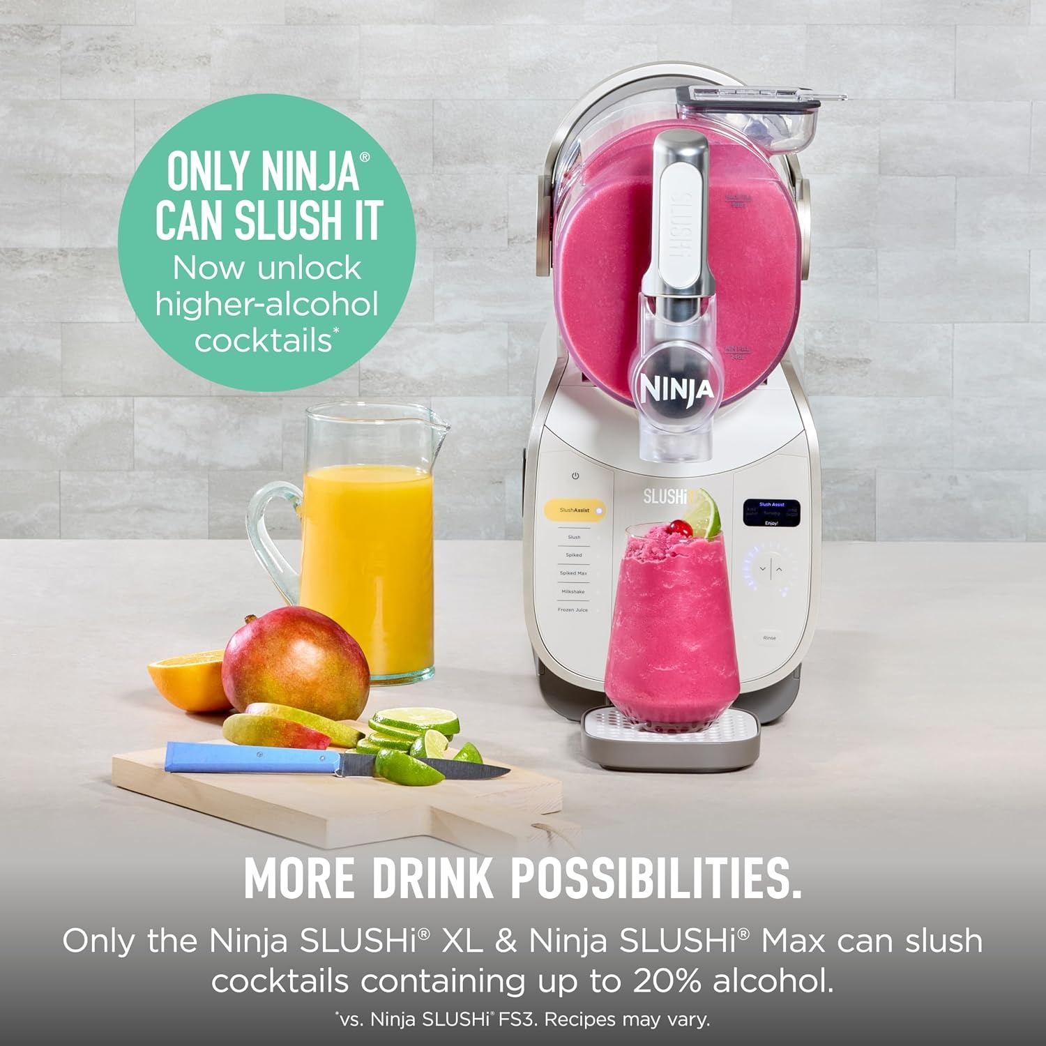 image:imageNinja SLUSHi XL Smart Frozen Drink Maker and SLUSHi Machine with SlushAssist Technology 128 Oz Capacity Sodas Margaritas Frappes Milkshakes and More Crema FS601BR SMARTER Slushing BETTER Hosting No ice needed SlushAssist Technology XL 128 oz vessel 10 servingsSLUSHi XL Smart Crema