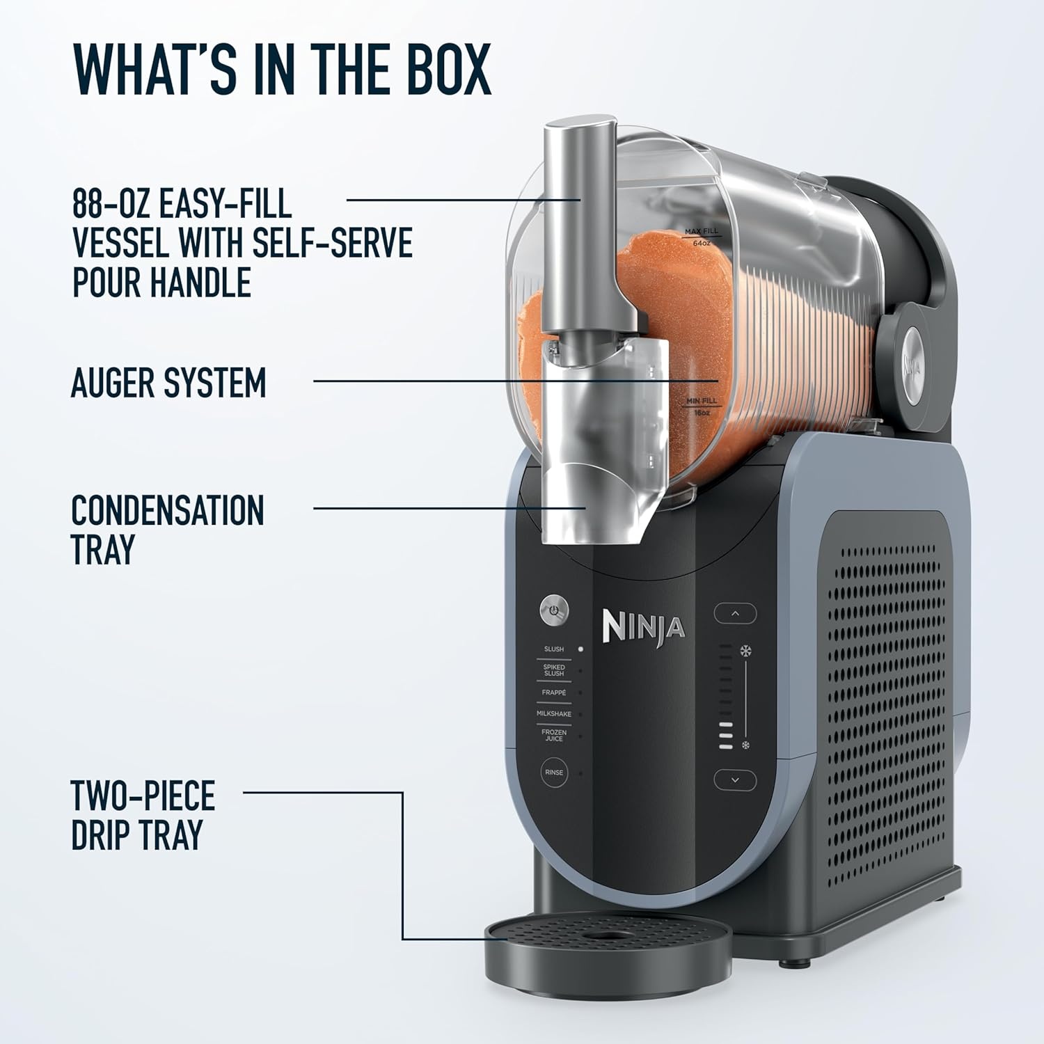 image:imageNinja SLUSHi XL Smart Frozen Drink Maker and SLUSHi Machine with SlushAssist Technology 128 Oz Capacity Sodas Margaritas Frappes Milkshakes and More Crema FS601BR SMARTER Slushing BETTER Hosting No ice needed SlushAssist Technology XL 128 oz vessel 10 servingsSLUSHi
