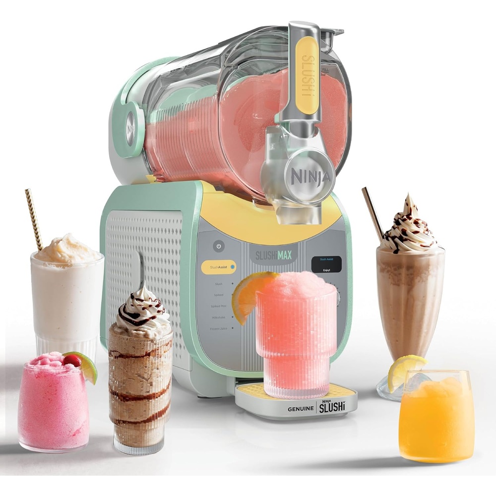 image:imageNinja SLUSHi Max XXL Smart Frozen Drink Maker Top Performance amp Smart Technology PartySize 150oz Capacity No Ice Needed 6 Programs Ideal Temp amp Texture up to 12 hours Mint FS605IV