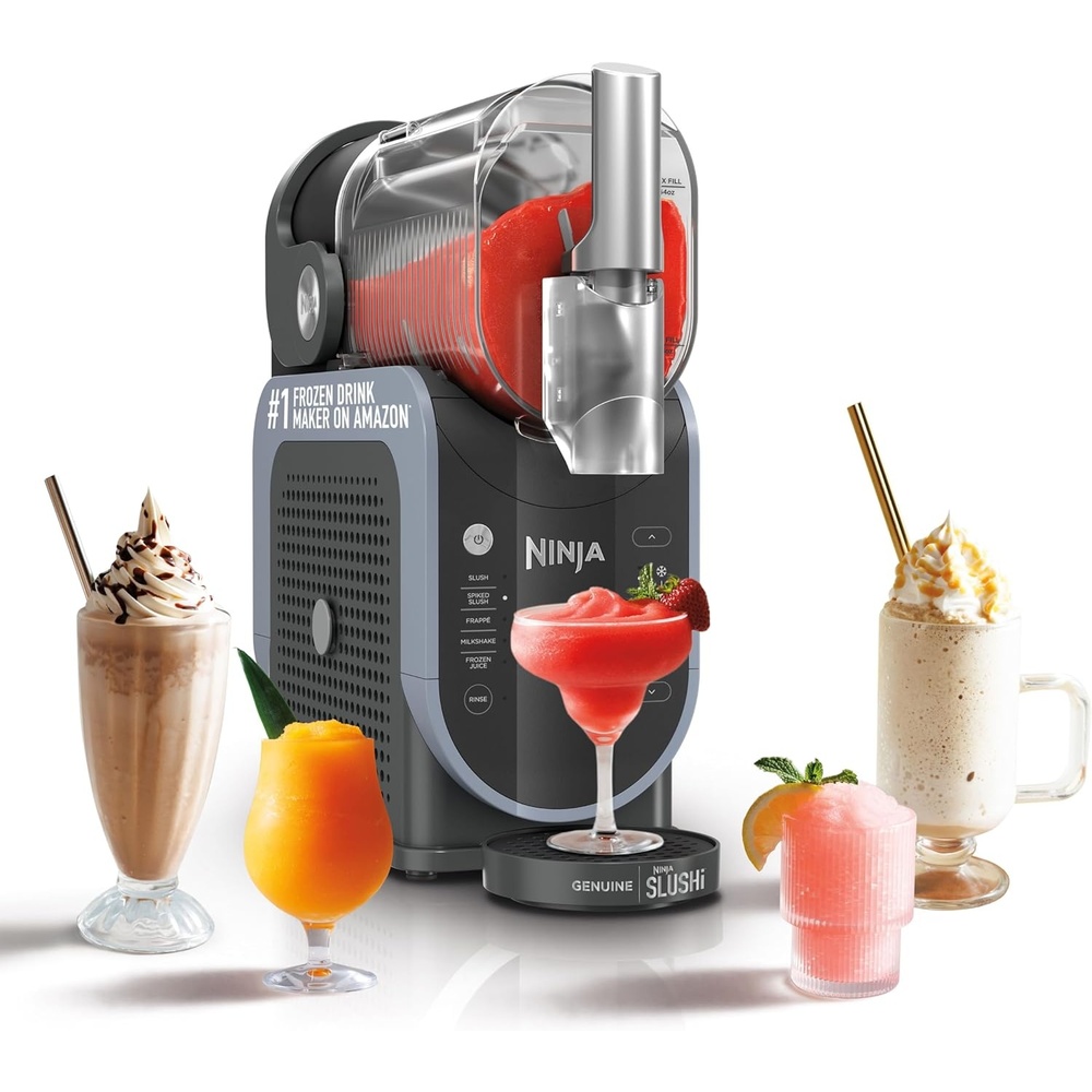 image:imageNinja SLUSHi XL Smart Frozen Drink Maker and SLUSHi Machine with SlushAssist Technology 128 Oz Capacity Sodas Margaritas Frappes Milkshakes and More Crema FS601BR SMARTER Slushing BETTER Hosting No ice needed SlushAssist Technology XL 128 oz vessel 10 servingsSLUSHi