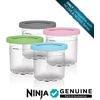 Ninja CREAMi Original Pints 4 Pack, Compatible with NC299AMZ and NC300s Series Ice Cream Makers, BPA-Free and Dishwasher Safe, Clear, Grey, Lime, Pink, Aqua, XSKPLD4BCD | Original Ninja® CREAMi® 4 Pack Pints with Storage Lids in Aqua, Lime, Pink, and Gray.Compatible with NC300 and NC350 Series.(CREAMi NC2/NC3 Pints – 4 pack)