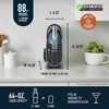 Ninja FS301 SLUSHi 88 oz. Frozen Drink & Slushie Machine (Renewed) Bundle with Deco Essentials Collapsable Water Bottle BPA Free 24oz Gray/Stainless and 1 YR CPS Enhanced Protection Pack(88 oz & 5 Presets + Deco Gear Bottle)
