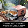 Ninja OO101 Woodfire 8-in-1 Outdoor Oven, Pizza Oven, 700°F, BBQ Smoker, Portable, Electric, Terracotta Red with XSKOPPL Pizza Peel+XSKOCVR Cover + XSKOP2R Woodfire Pellets(Starter: Oven  Cover  Peel  Pellets)
