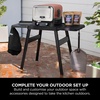 Ninja Woodfire Adjustable Stand & Side Table, Electric Outdoor Oven & BBQ Grill, Heavy-Duty Outdoor Cooking Table & Pizza Oven, 4718J800EUUK, Black | Outdoor Oven & Grill Stand, Heavy Duty Outdoor Cooking Table and Pizza Oven Stand, 4718J800EUUK(Stand & Side Table)