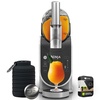 Ninja FS301 SLUSHi 88 oz. Frozen Drink & Slushie Machine (Renewed) Bundle with Deco Essentials Collapsable Water Bottle BPA Free 24oz Gray/Stainless and 1 YR CPS Enhanced Protection Pack(72 oz & 3 Presets + Deco Gear Bottle)