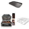 Ninja XL Woodfire Outdoor Griddle & Grill & Smoker & Rib Rack(Plate + Smoker + Rack  Silver)