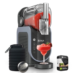 Ninja FS301 SLUSHi 88 oz. Frozen Drink & Slushie Machine (Renewed) Bundle with Deco Essentials Collapsable Water Bottle BPA Free 24oz Gray/Stainless and 1 YR CPS Enhanced Protection Pack(88 oz & 5 Presets + Deco Gear Bottle)