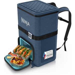 Ninja FrostVault Go 23 Litre 36-Can Backpack Outdoor Soft Cooler with Cold Dry Zone, Keeps ice for up to 24 Hours, Navy FF136EUUKNV