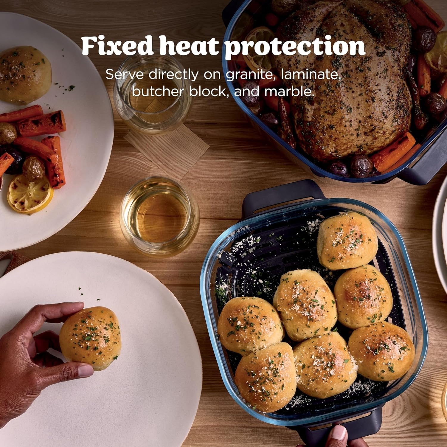 image:imageNinja Crispi Pro Glass Air Fryer 6in1 Cyberspace AS101CY Max crisp air fry bake roast recrisp dehydrate 1800W 450F max 6Qt 25Qt containersDeep Amethyst