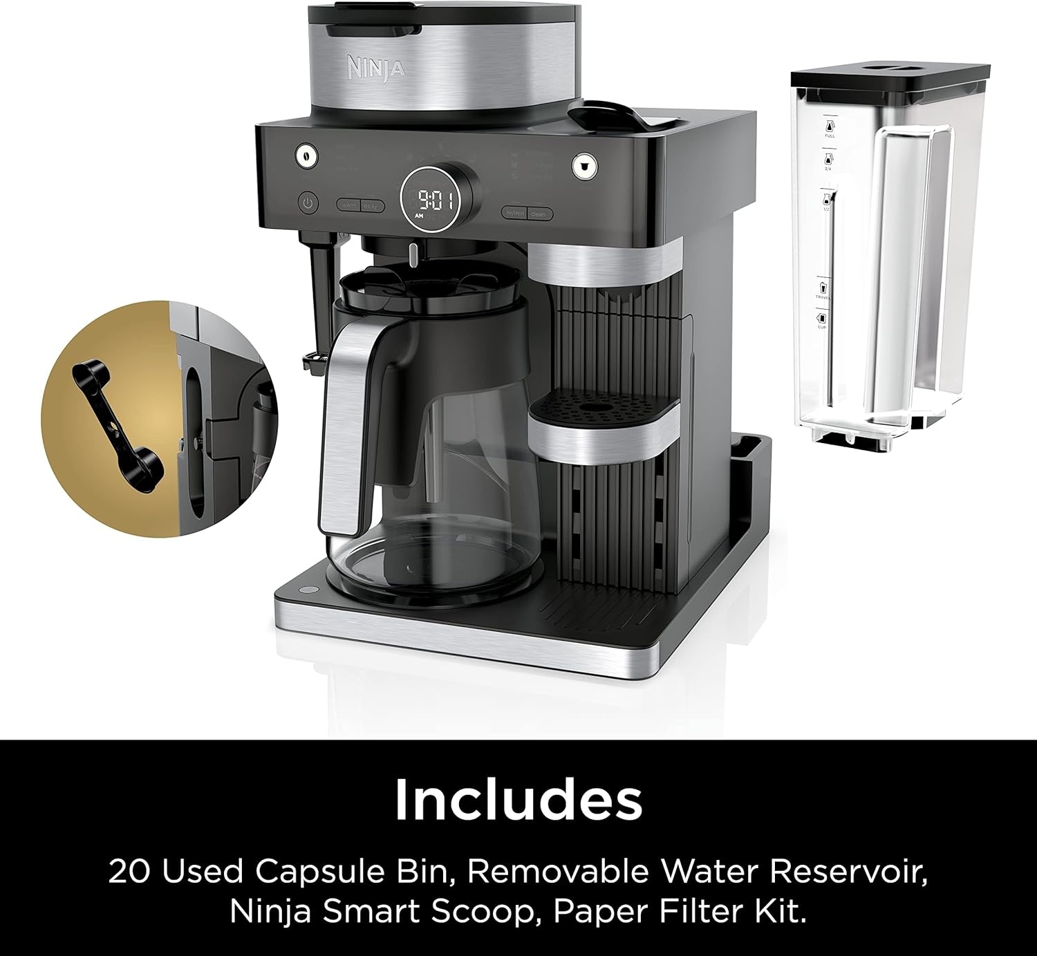 image:imageNinja Fresh Brew Coffee Maker 12 Cup Glass Carafe Stainless Steel CE251Ninja Espresso Coffee Maker Deluxe