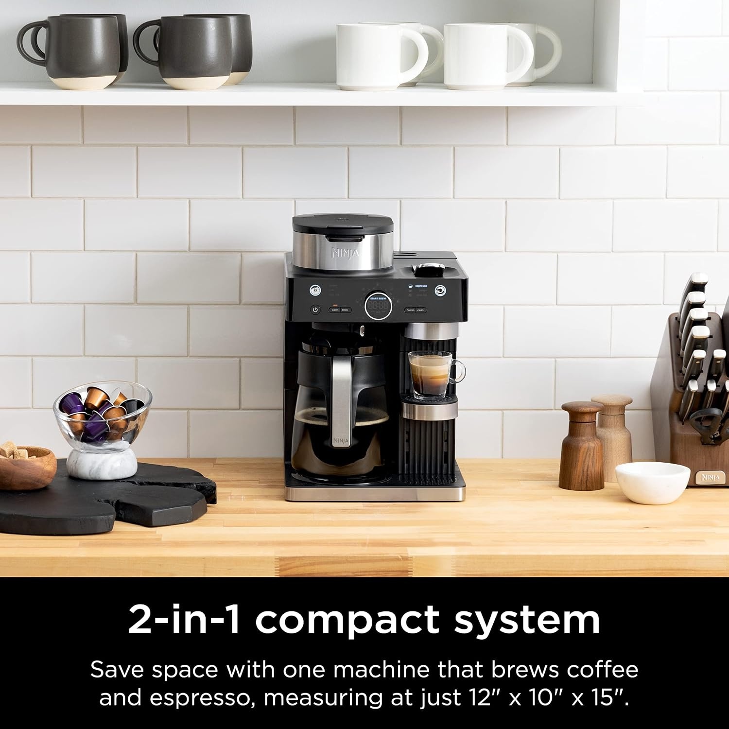 image:imageNinja Fresh Brew Coffee Maker 12 Cup Glass Carafe Stainless Steel CE251Ninja Espresso Coffee Maker Deluxe