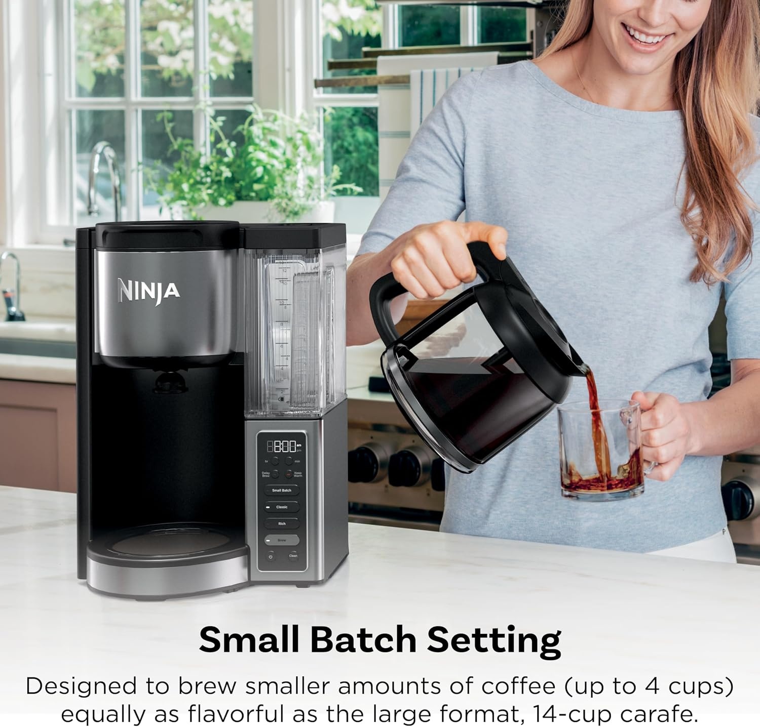 image:imageNinja Fresh Brew Coffee Maker 12 Cup Glass Carafe Stainless Steel CE251Ninja Fresh Brew Premium XL