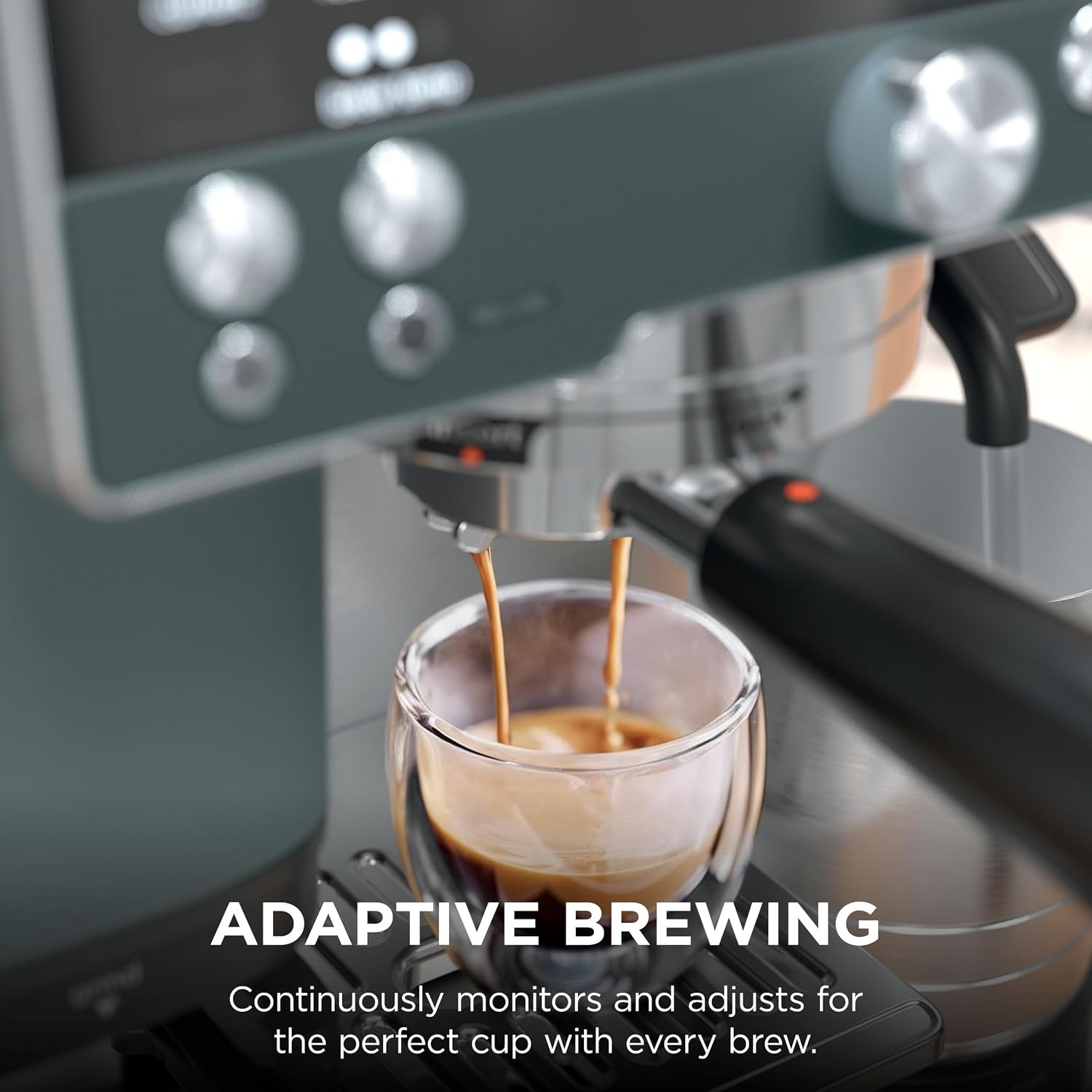 image:imageNinja Luxe Caf Premier Espresso amp Rapid Cold Brew Gunmetal ES601GM Drip Coffee Builtin Coffee Grinder HandsFree Milk Frother Assisted Tamper for Cappuccinos amp LattesGreen