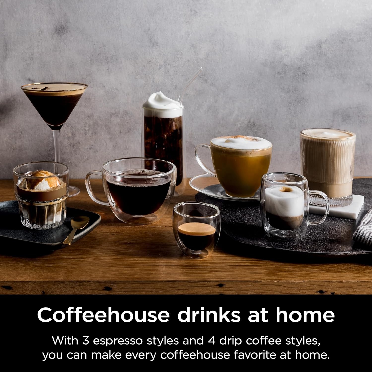 image:imageNinja Luxe Cafe Premier Series Espresso Machine Drip Coffee Rapid Cold Brew Integrated Grinder HandsFree Frother with Knock Box Water Filter Cleaning Tablets Descaler ES601AMZ