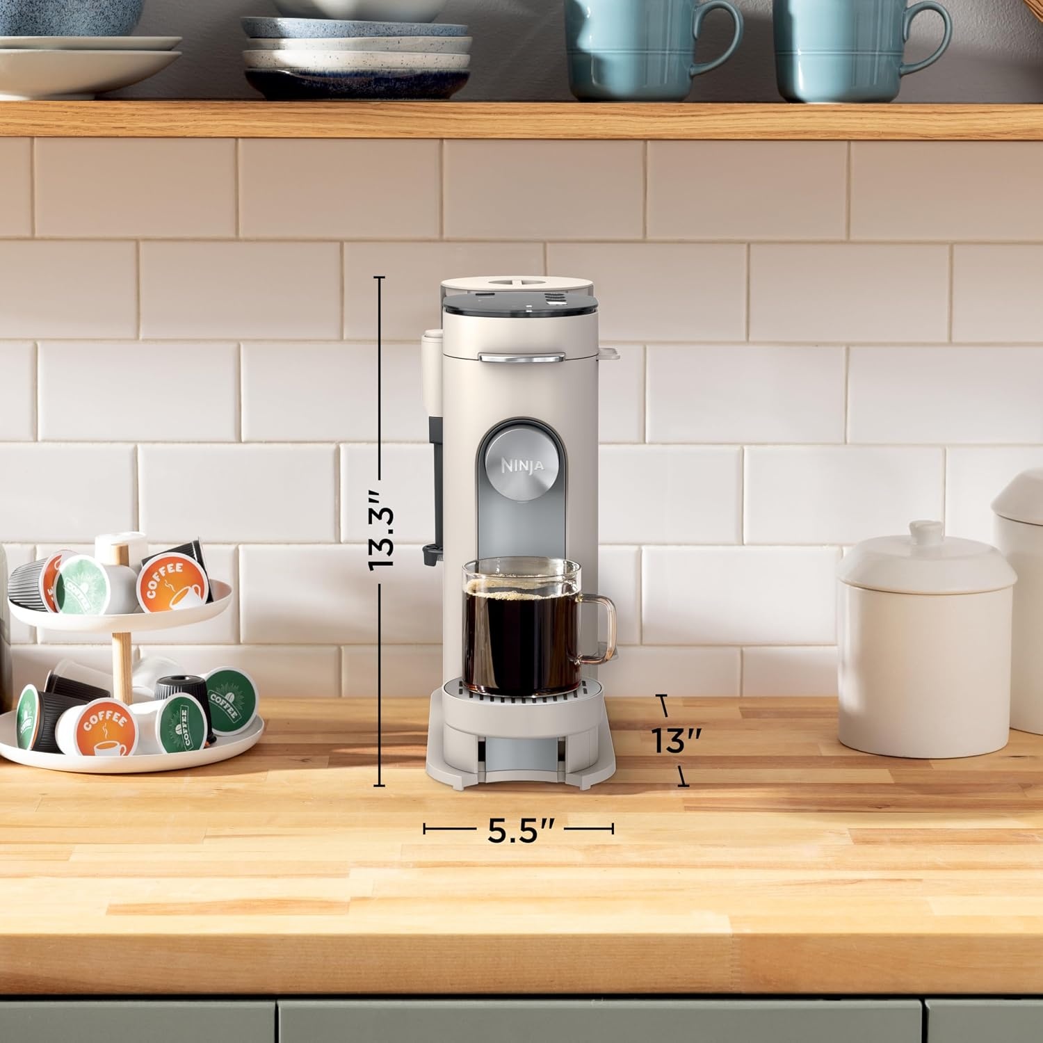 image:imageNinja Single Serve Coffee Maker Combo Machine KCup Pods and Grounds 4 Styles of Brewing up to 24 Oz Cup Sizes 56 Oz Removable Reservoir Black PB051XLStone