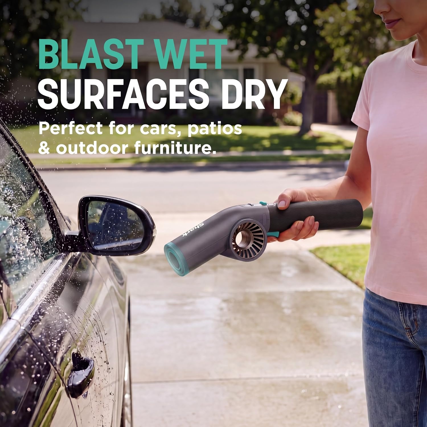 image:imageShark BlastBoss AllinOne Air Blasting System with BlastBroom AB2111 Precision Nozzle Extension Wand IndoorOutdoor Cleaning 0190 MPH Cordless Handheld Blower Rechargeable CharcoalStrawberry