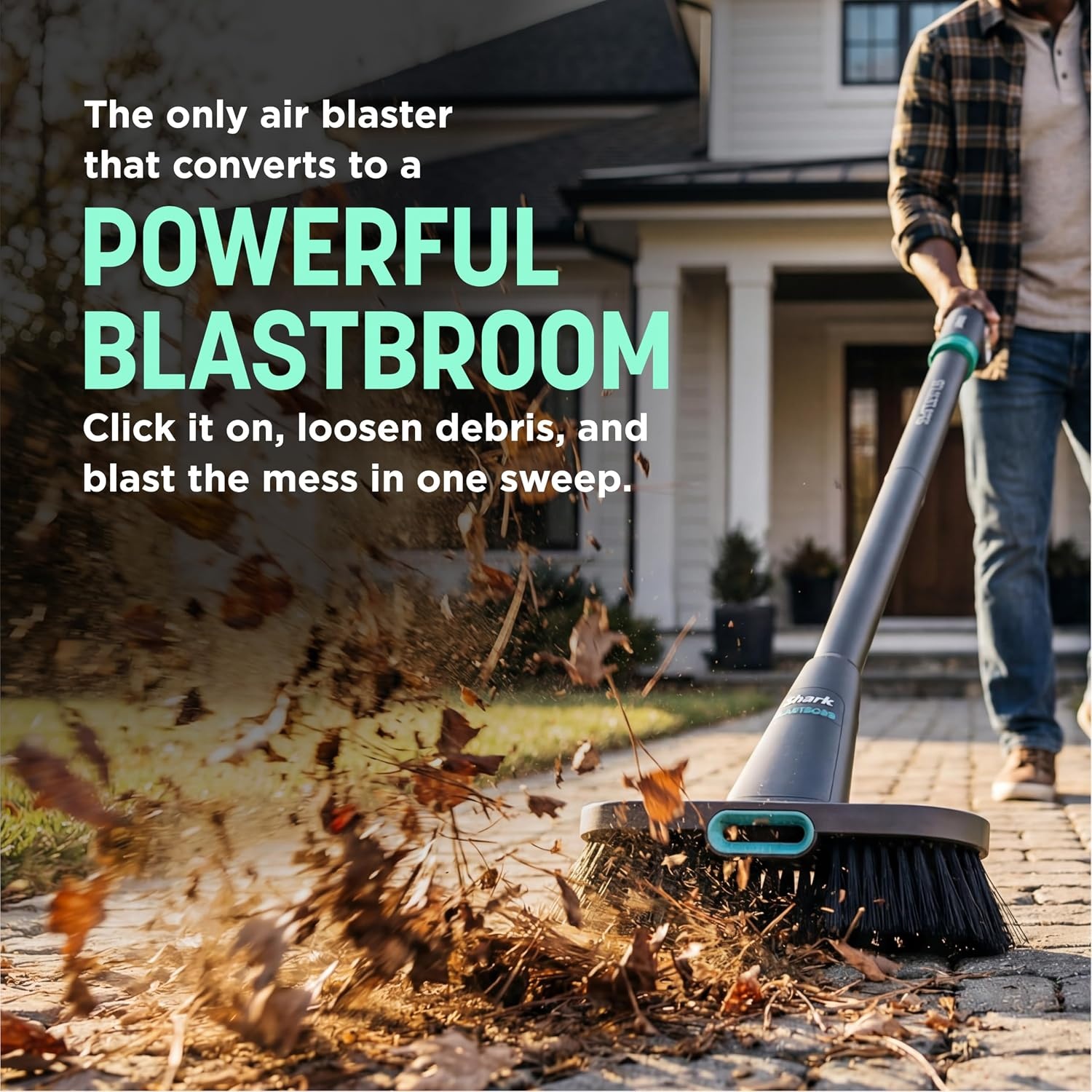 image:imageShark BlastBoss AllinOne Air Blasting System with BlastBroom AB2111 Precision Nozzle Extension Wand IndoorOutdoor Cleaning 0190 MPH Cordless Handheld Blower Rechargeable CharcoalStrawberry