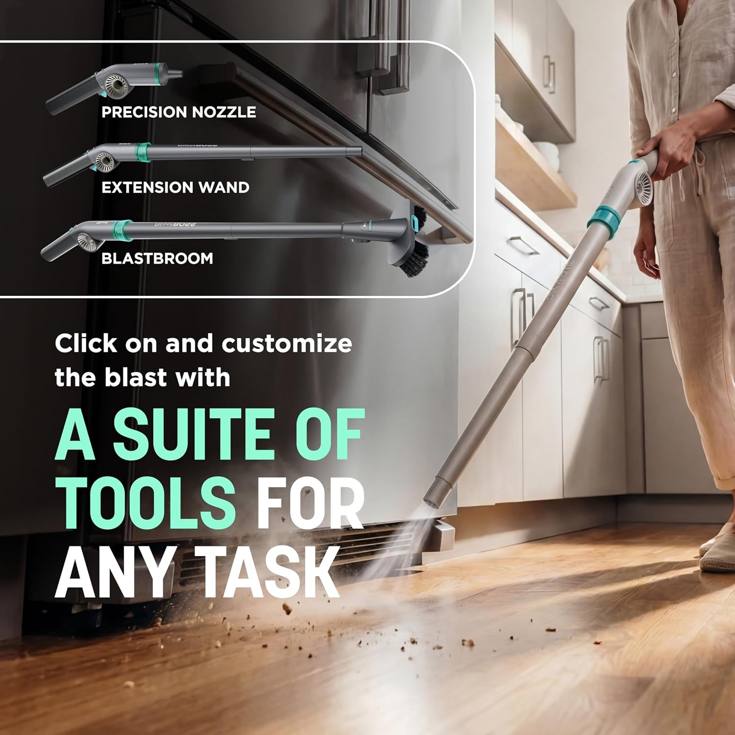 image:imageShark BlastBoss AllinOne Air Blasting System with BlastBroom AB2111 Precision Nozzle Extension Wand IndoorOutdoor Cleaning 0190 MPH Cordless Handheld Blower Rechargeable CharcoalStrawberry