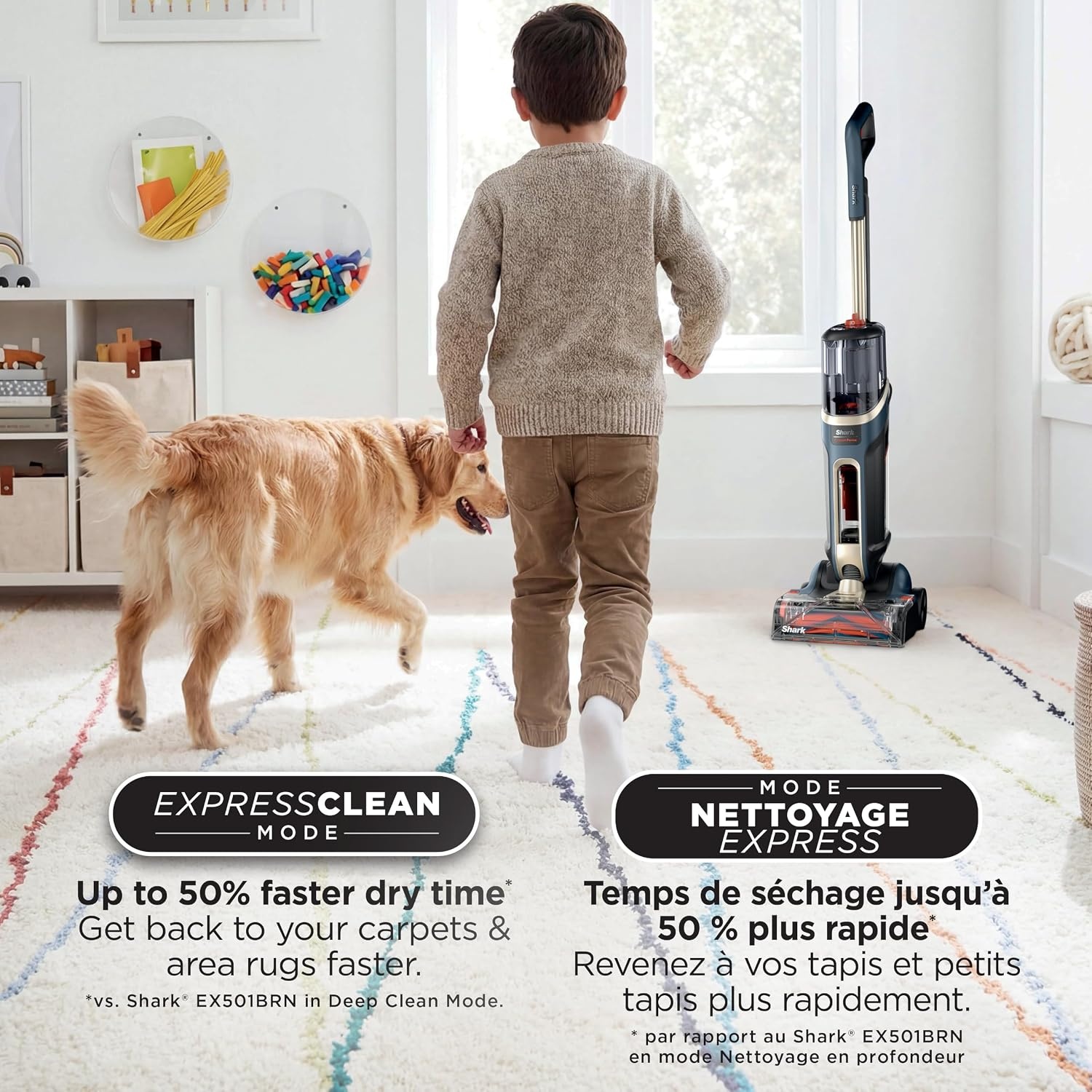 image:imageShark CarpetForce Lightweight Upright Carpet amp Area Rug Cleaner EX501BRN For Carpets amp Area Rugs Lightweight Two Modes DirtDisrupt Brushroll Deep Clean Ultra Dirt amp Odor RemoverCarpetForce