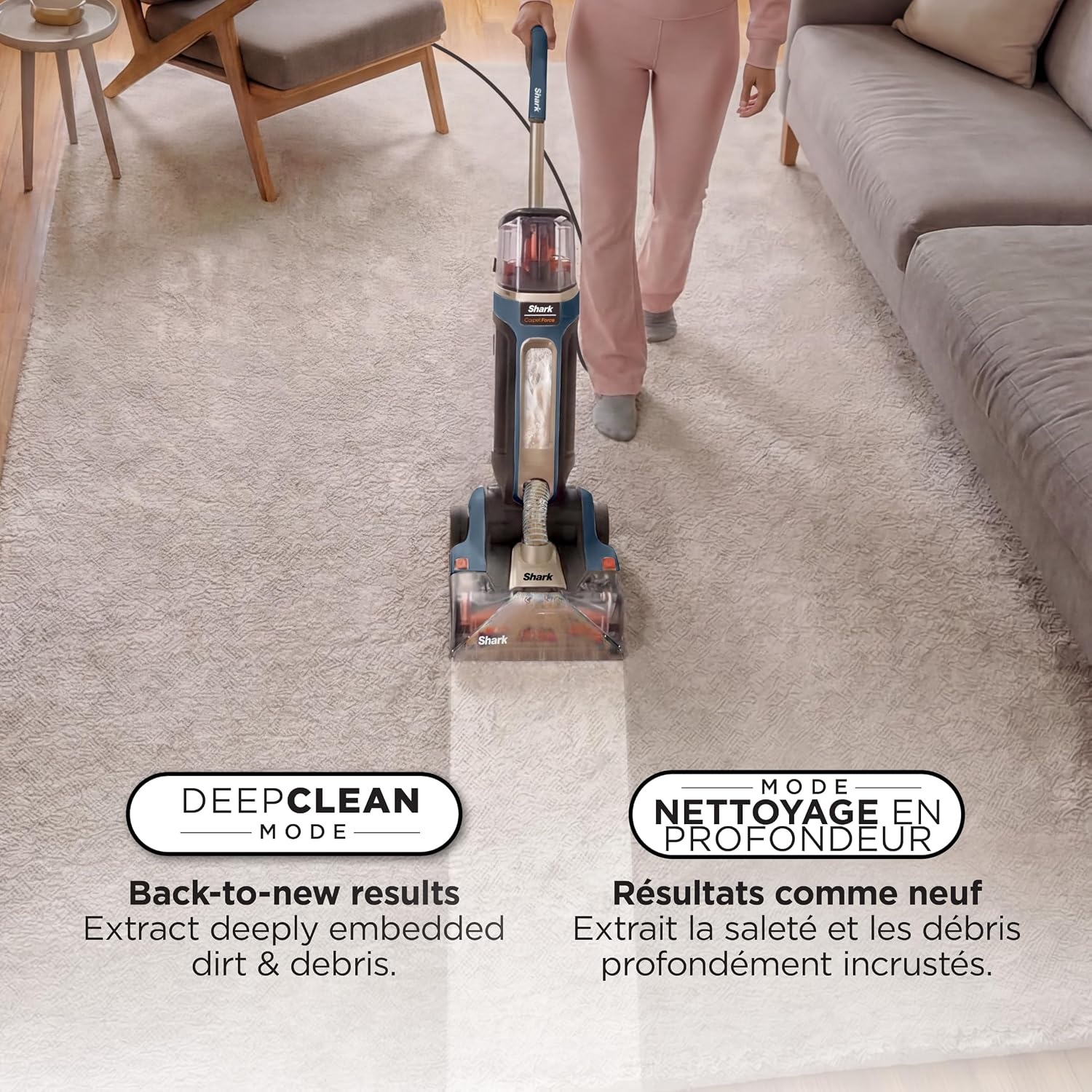 image:imageShark CarpetForce Lightweight Upright Carpet amp Area Rug Cleaner EX501BRN For Carpets amp Area Rugs Lightweight Two Modes DirtDisrupt Brushroll Deep Clean Ultra Dirt amp Odor RemoverCarpetForce