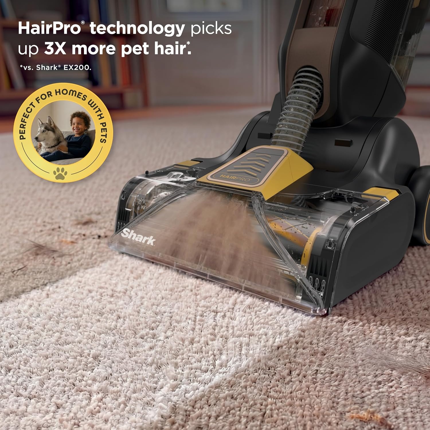 image:imageShark CarpetForce Lightweight Upright Carpet amp Area Rug Cleaner EX501BRN For Carpets amp Area Rugs Lightweight Two Modes DirtDisrupt Brushroll Deep Clean Ultra Dirt amp Odor RemoverCarpetForce HairPro