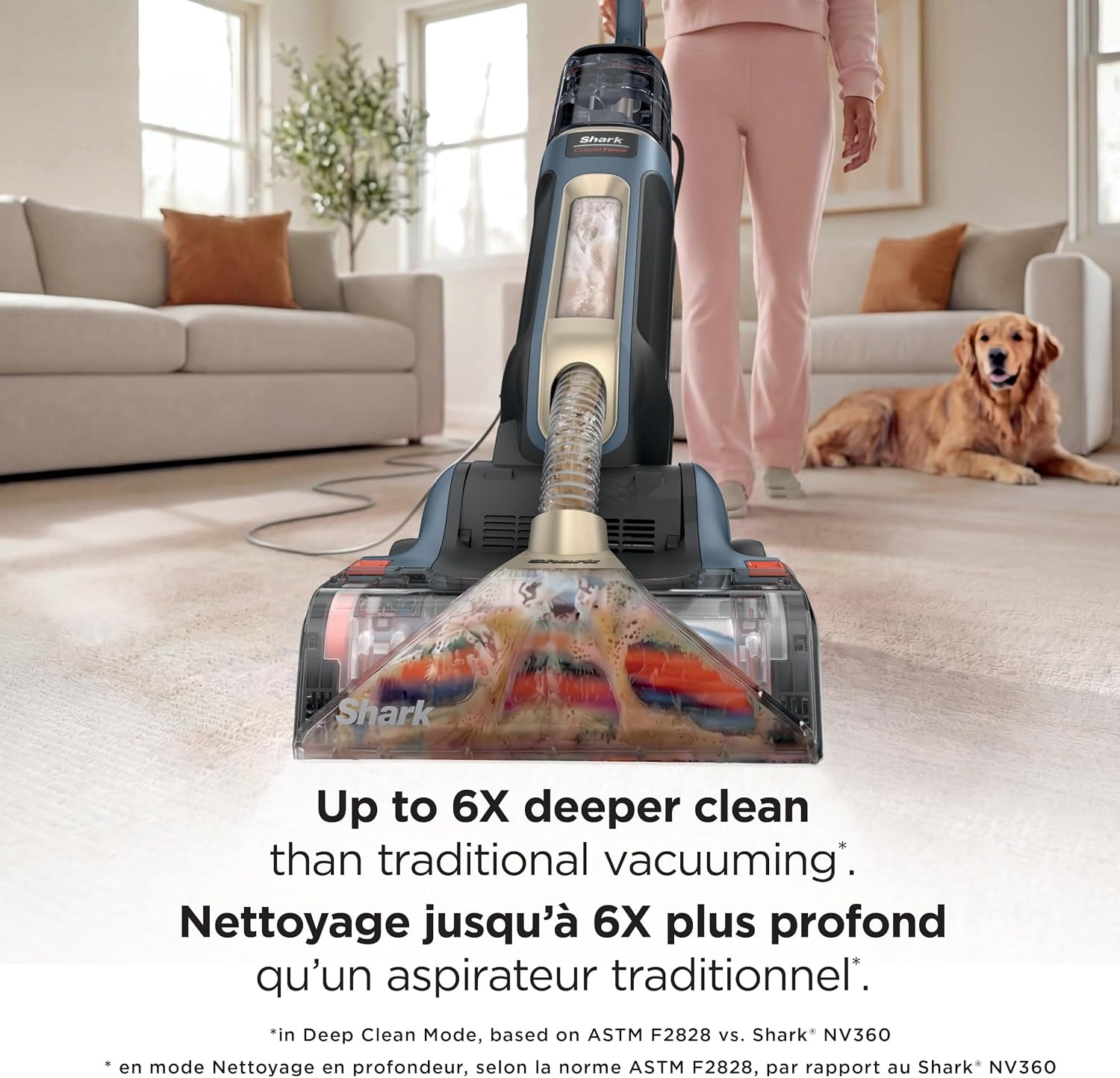 image:imageShark CarpetForce Lightweight Upright Carpet amp Area Rug Cleaner EX501BRN For Carpets amp Area Rugs Lightweight Two Modes DirtDisrupt Brushroll Deep Clean Ultra Dirt amp Odor RemoverCarpetForce